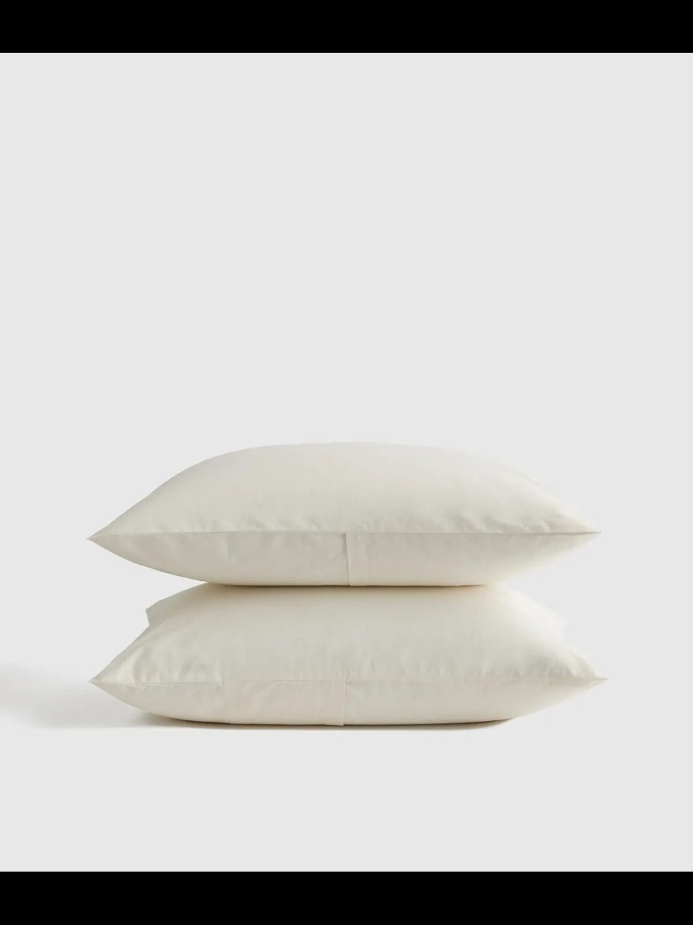 Quince Organic Brushed Cotton Sham Set - Ivory - Standard